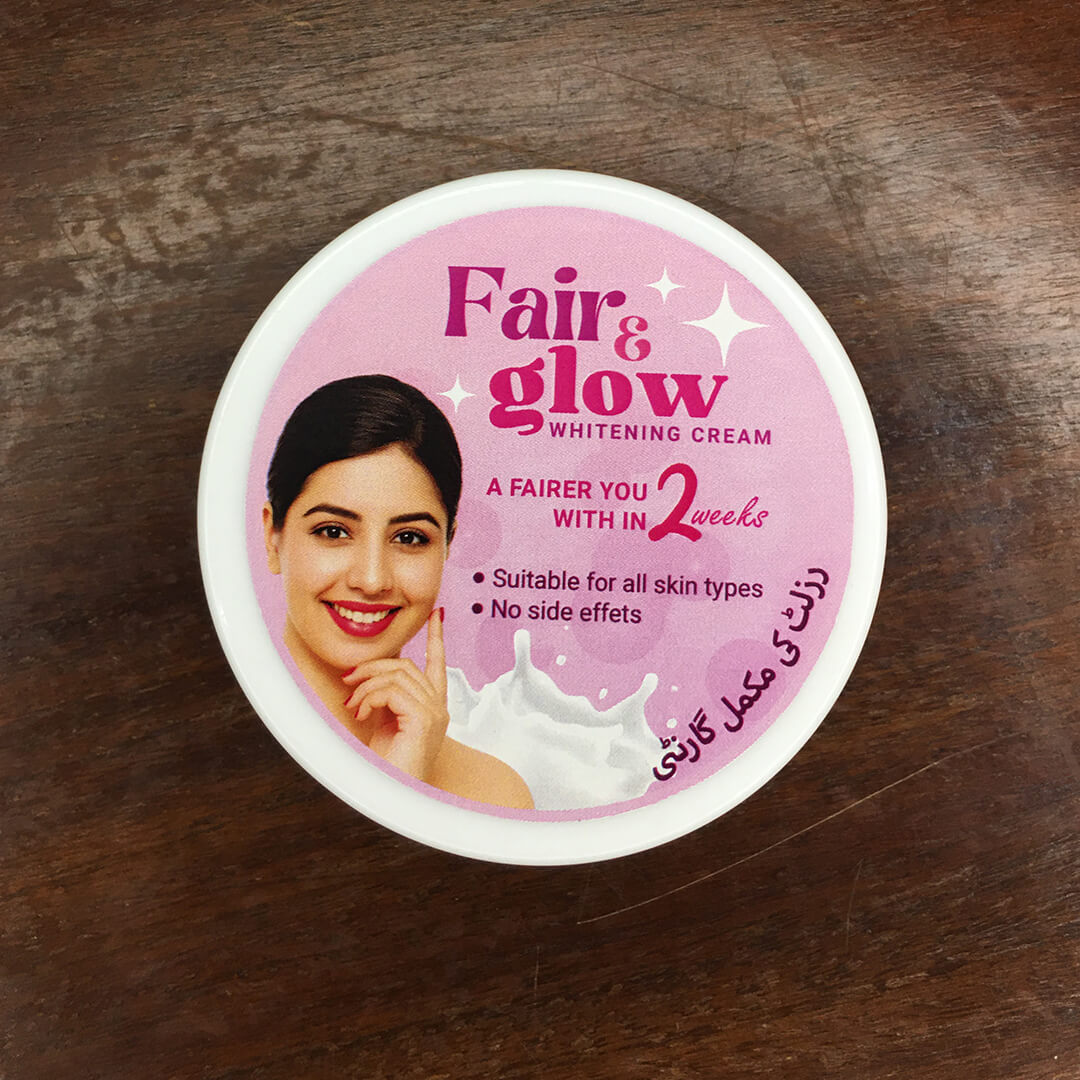 Before and after results of Fair & Glow Whitening Cream – visible fairness, reduced dark spots, and radiant skin in 2 weeks